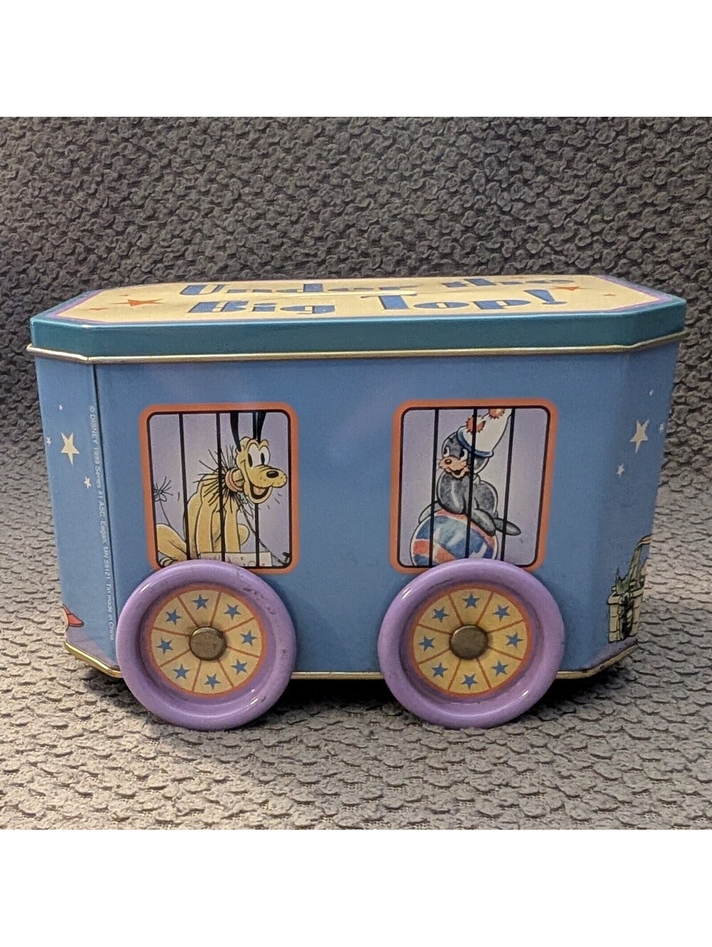 Vintage Disney Under the Big Top Circus Wagon Tin Bank 1999 Series #1